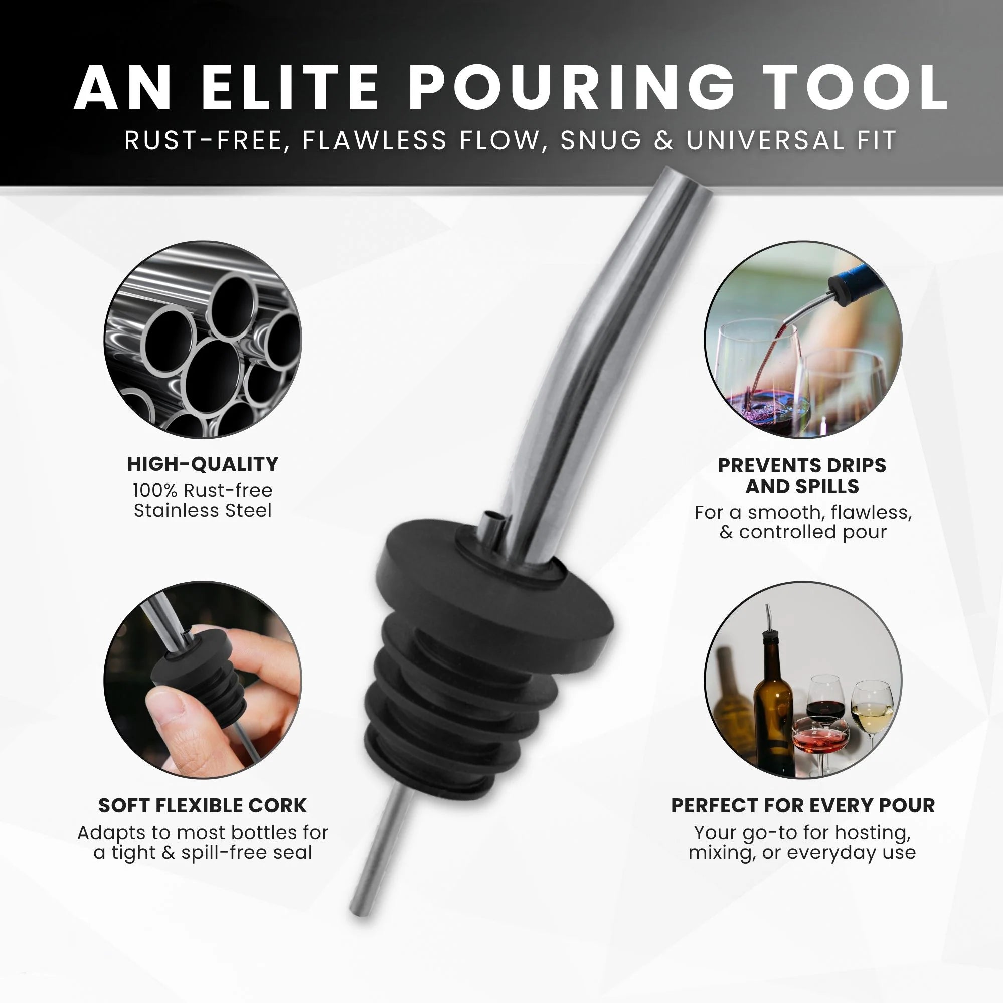 Vertedor con Tapón Antipolvo