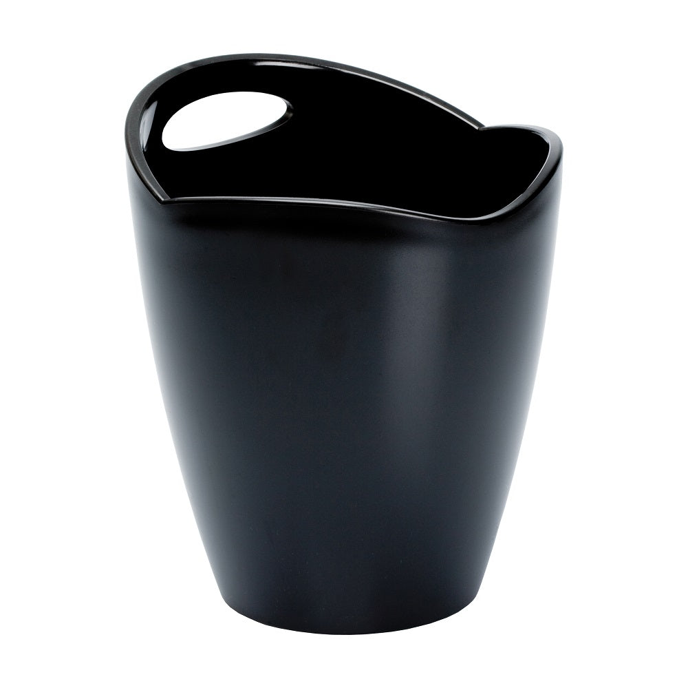 Enfriador de botellas esmerilada negra con asa