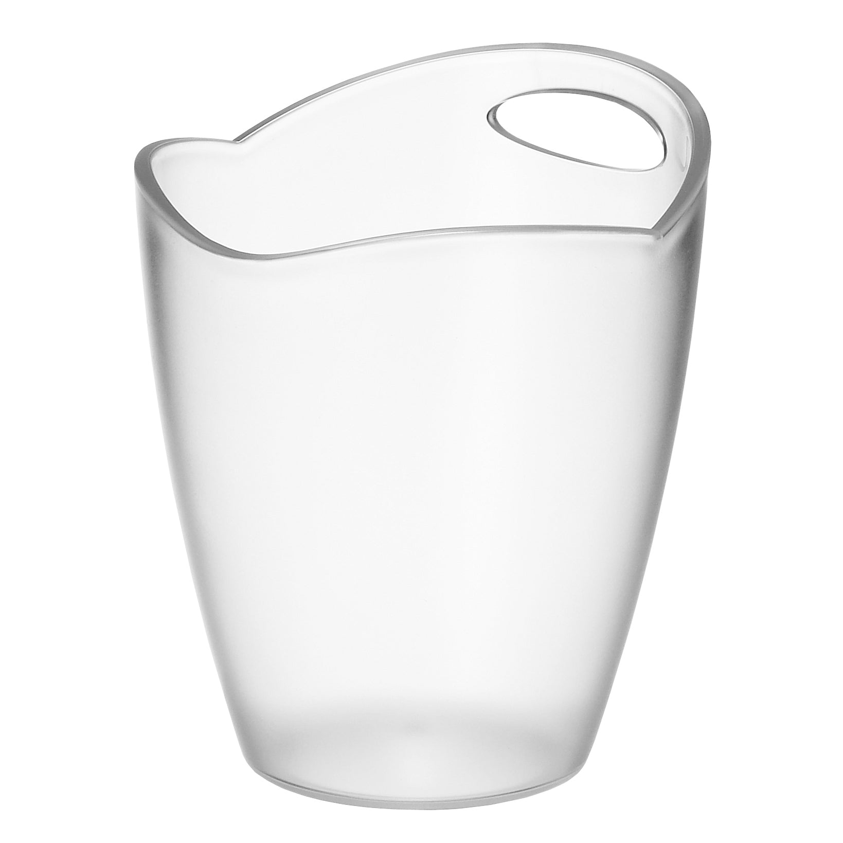 Enfriador de botellas esmerilada transparente asa