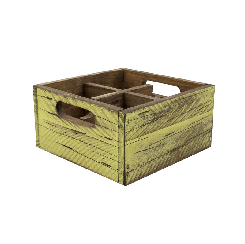 Caja de madera pequeña verde pistacho