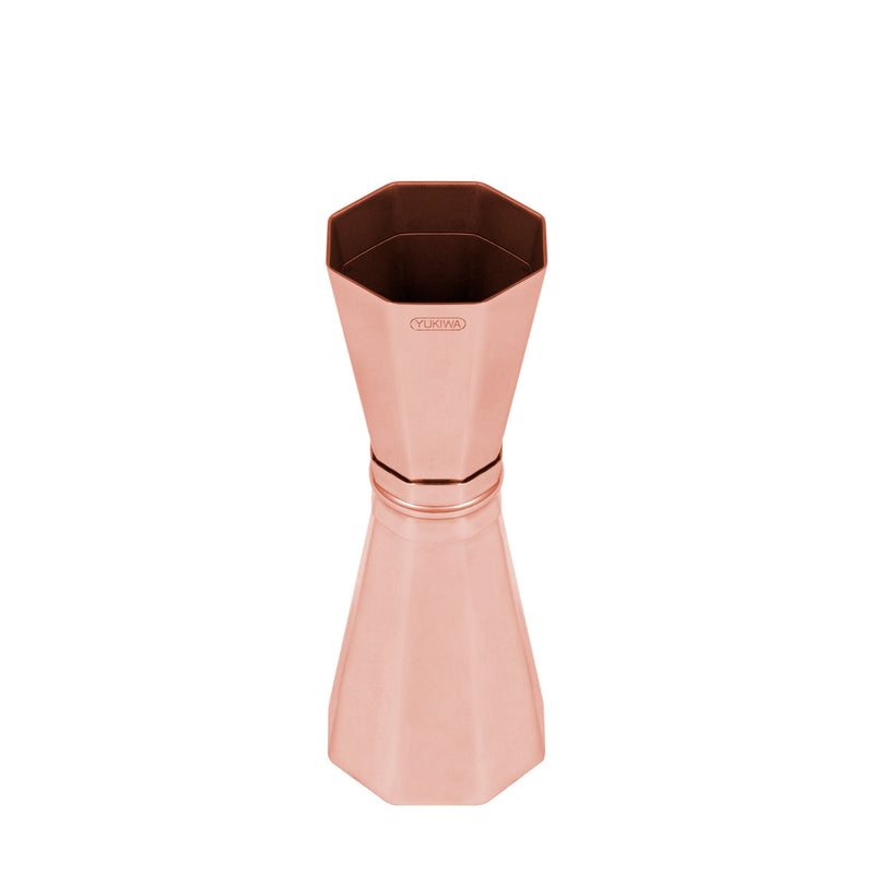 Medidor Yukiwa Octágono 33/45ml Dorado Rosa