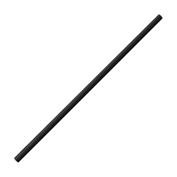 Pajita 6x200mm Papel Negra