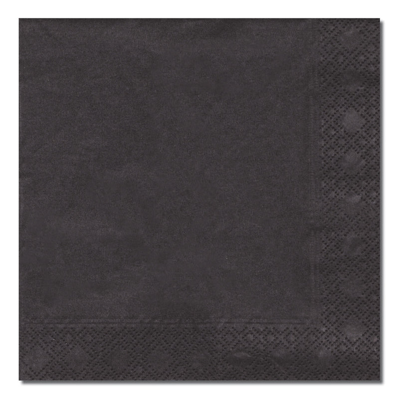 Servilleta coctel negra 24x24  200ud
