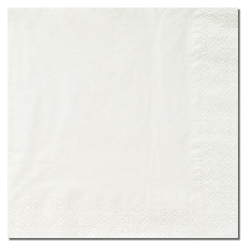 Servilleta coctel blanca 24x24 200ud