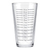 Vaso Coctelera Boston Vidrio Escalado en onzas 473ml